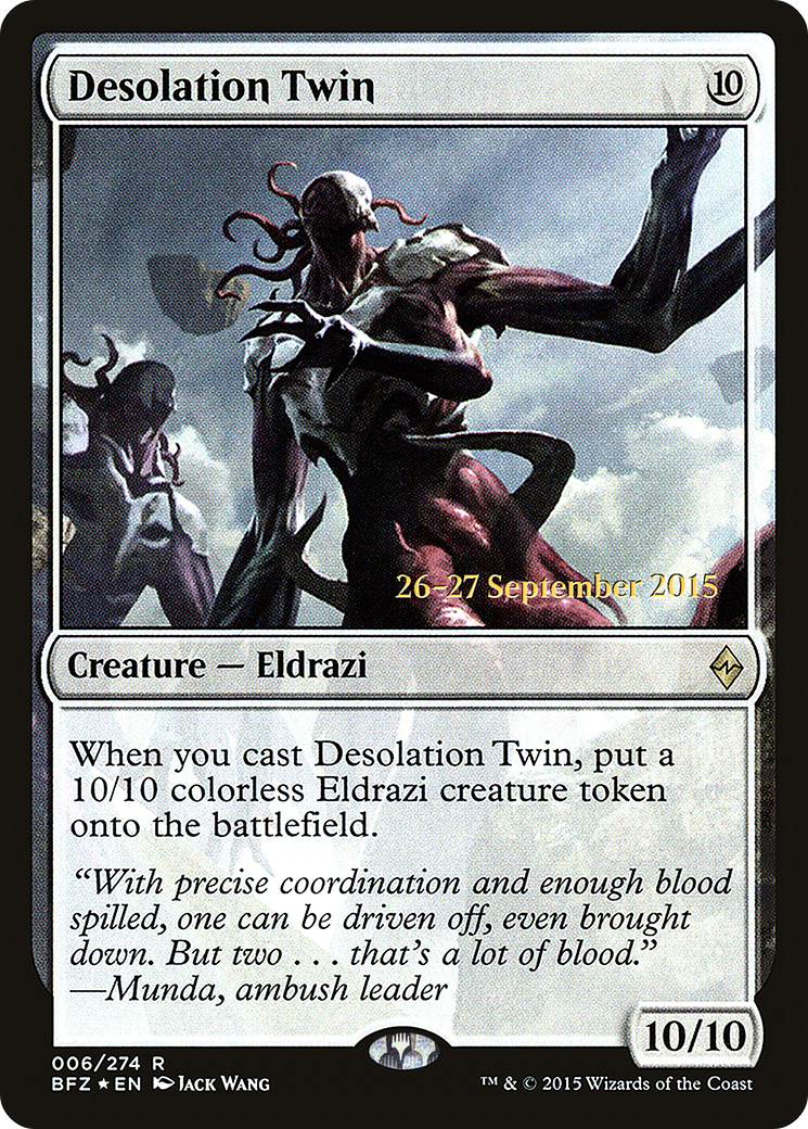 Desolation Twin [Battle for Zendikar Prerelease Promos]-1