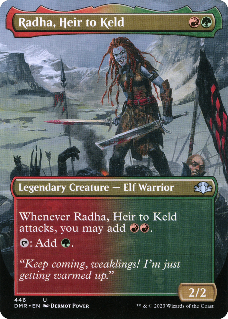 Radha, Heir to Keld (Borderless Alternate Art) [Dominaria Remastered]-1