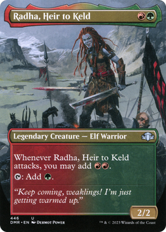 Radha, Heir to Keld (Borderless Alternate Art) [Dominaria Remastered]-1