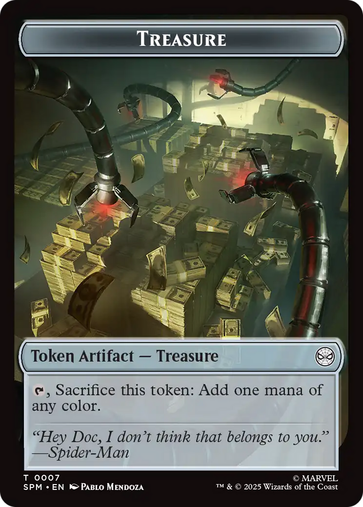 Spider // Treasure Double-Sided Token [Marvel's Spider-Man Tokens]-2