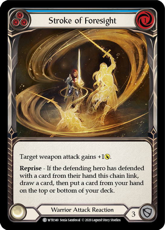 Stroke of Foresight (Blue) [U-WTR140] (Welcome to Rathe Unlimited)  Unlimited Rainbow Foil-2