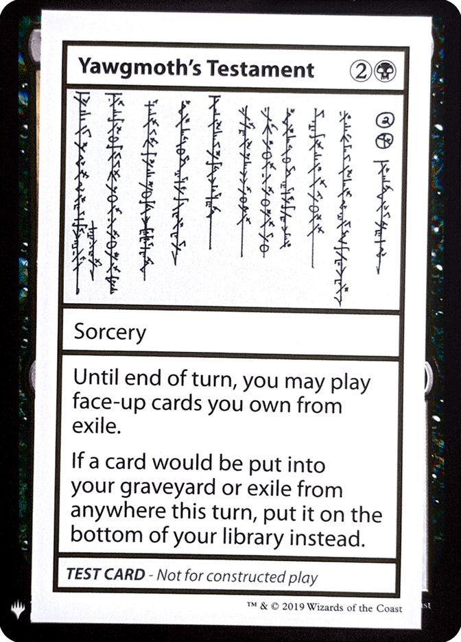 Yawgmoth's Testament [Mystery Booster Playtest Cards]-1