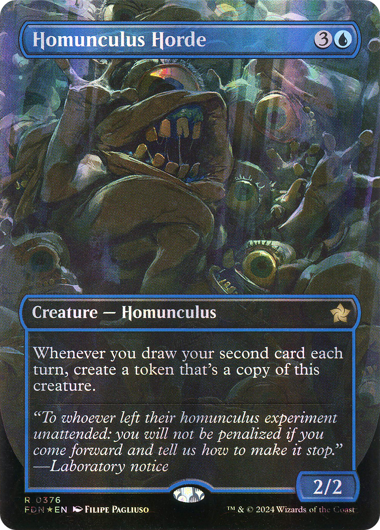 Homunculus Horde (Borderless) (Mana Foil) [Foundations]-1
