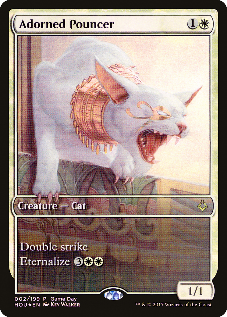 Adorned Pouncer (Game Day) (Full Art) [Hour of Devastation Promos]-1