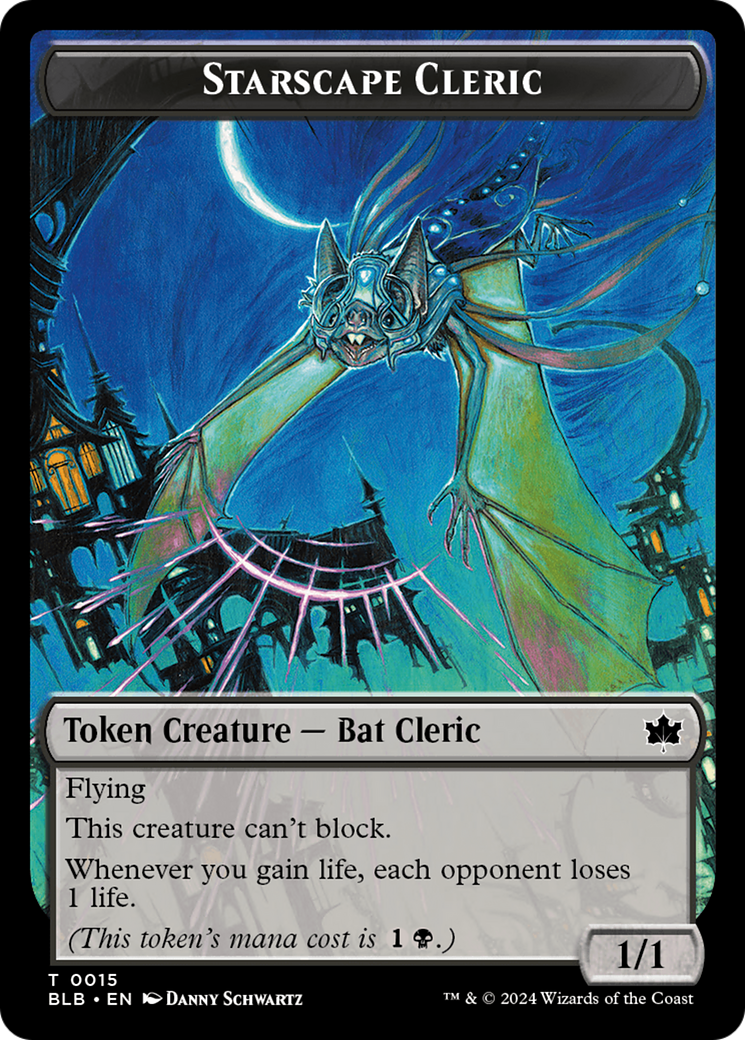 Squirrel // Starscape Cleric Double-Sided Token [Bloomburrow Tokens]-2