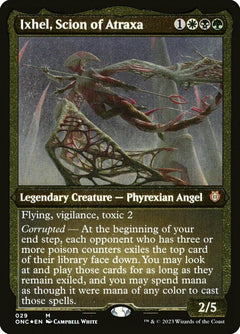 Ixhel, Scion of Atraxa (Foil Etched) (Display Commander) [Phyrexia: All Will Be One Commander]-1