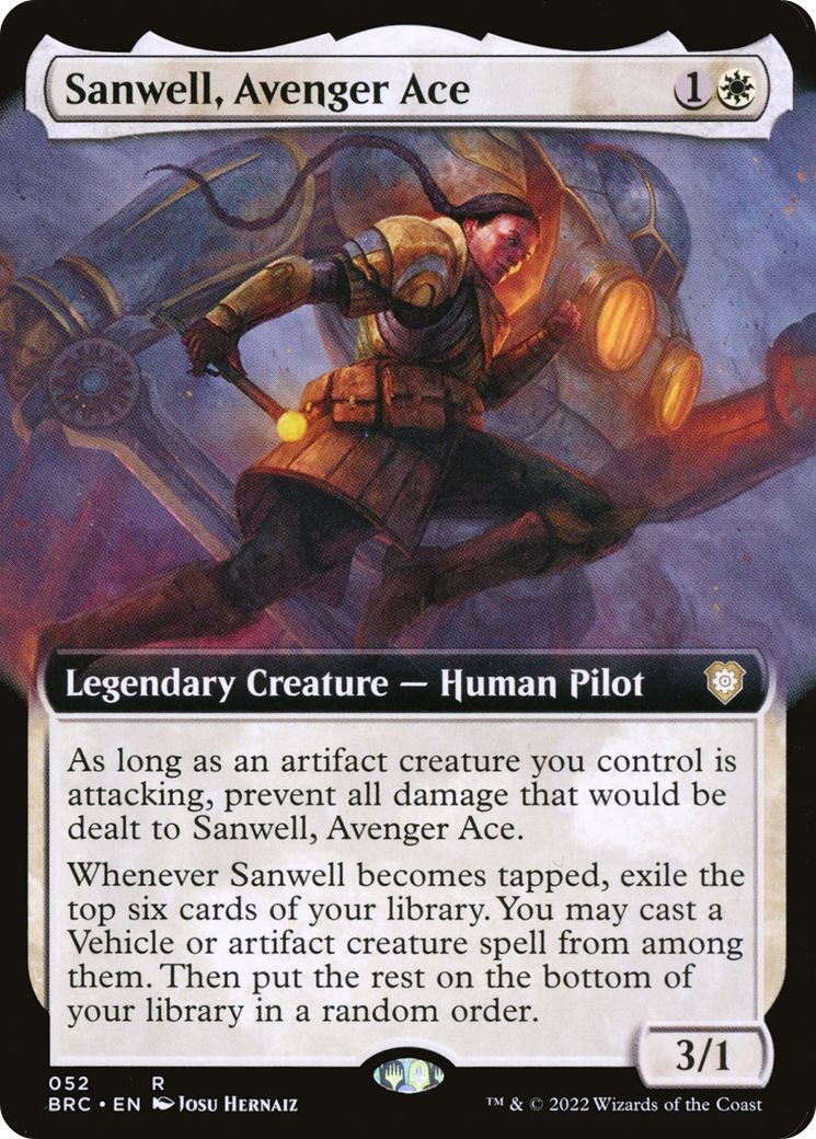 Sanwell, Avenger Ace (Extended Art) [The Brothers' War Commander]-1
