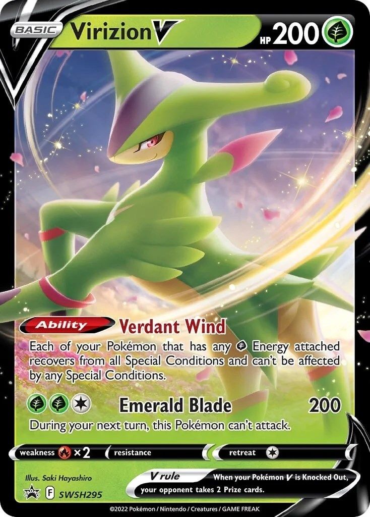 Virizion V (SWSH295) [Sword & Shield: Black Star Promos]-1