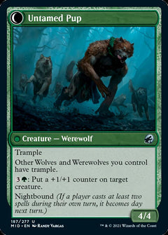 Hound Tamer // Untamed Pup [Innistrad: Midnight Hunt]-2