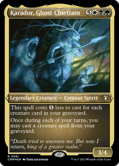 Karador, Ghost Chieftain (CMM-581) - Commander Masters Etched Foil-1