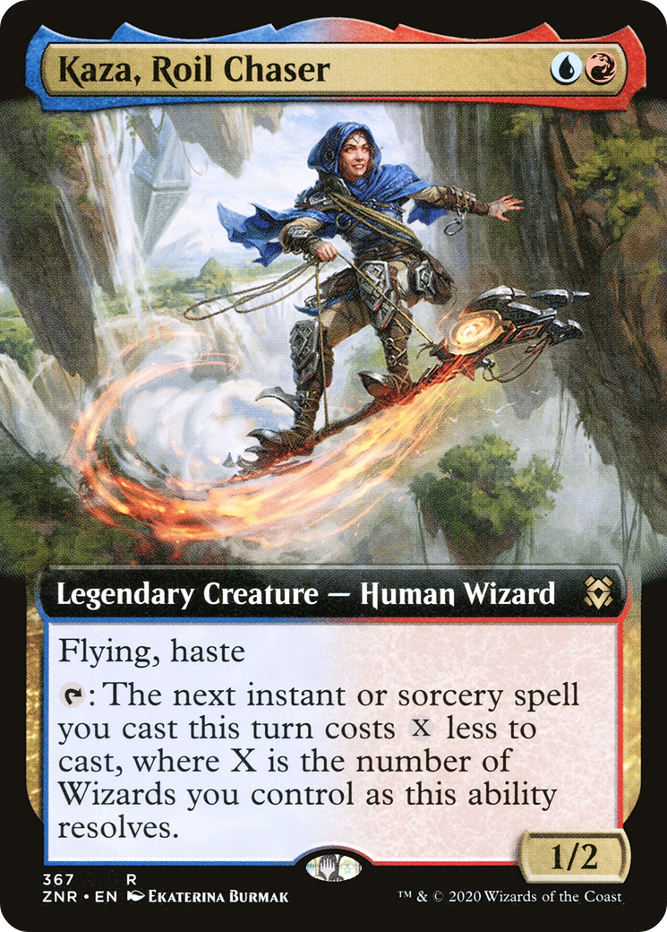 Kaza, Roil Chaser (Extended Art) [Zendikar Rising]-1