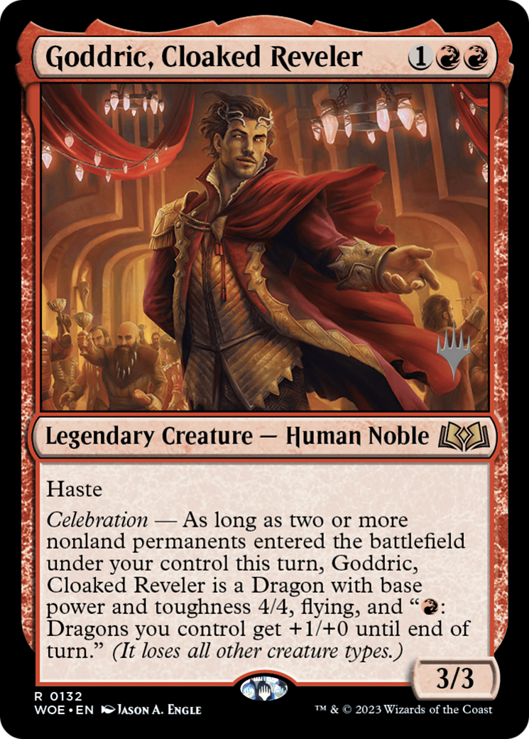 Goddric, Cloaked Reveler (Promo Pack) [Wilds of Eldraine Promos]-1