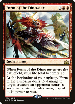 Form of the Dinosaur [Rivals of Ixalan Prerelease Promos]-1