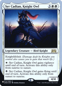 Syr Cadian, Knight Owl (Unfinity Foil Edition) [The List]-1