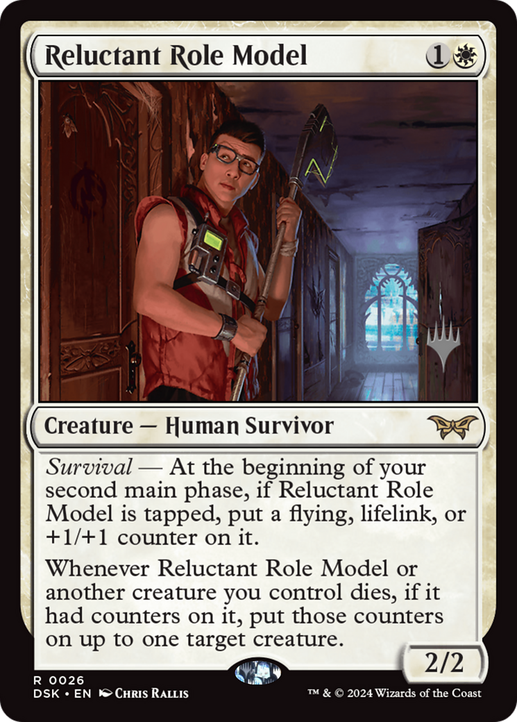 Reluctant Role Model (PDSK-26P) - Duskmourn: House of Horror Promos-1