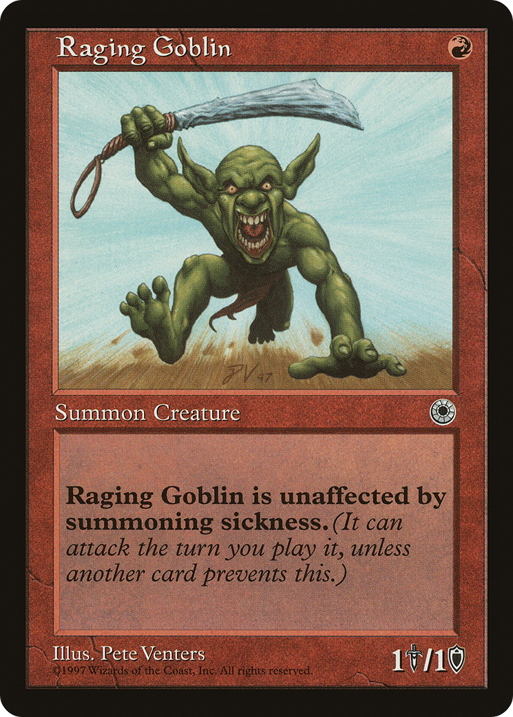 Raging Goblin (No Flavor Text) [Portal]-1