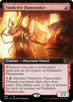 Vindictive Flamestoker (Extended Art) (ONE-388) - Phyrexia: All Will Be One: (Extended Art) Foil-1