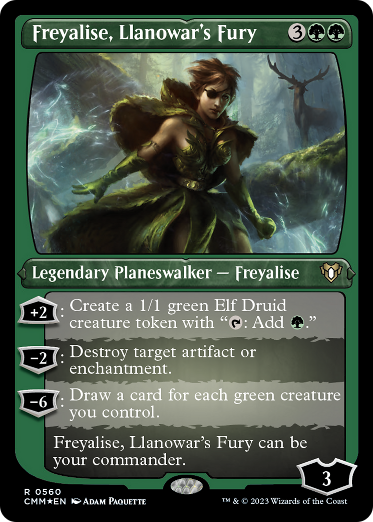 Freyalise, Llanowar's Fury (Foil Etched) [Commander Masters]-1