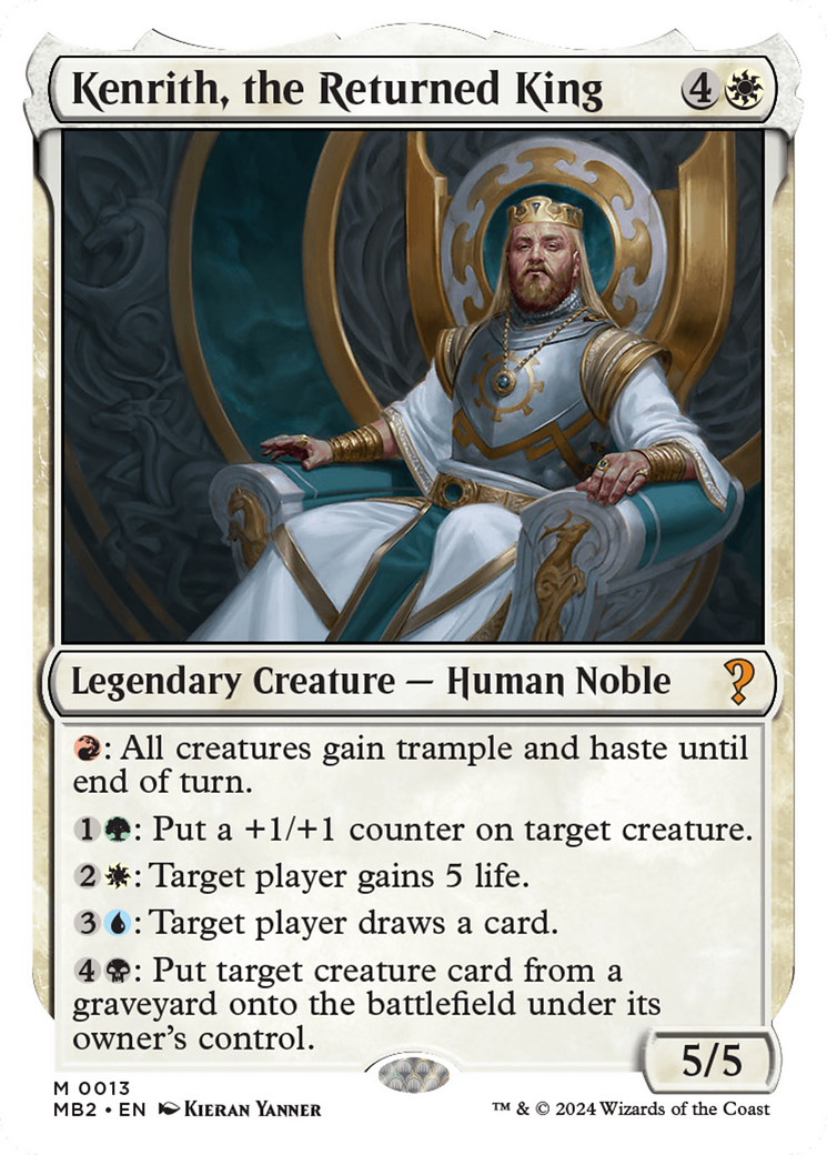 Kenrith, the Returned King (White Border) [Mystery Booster 2]-1