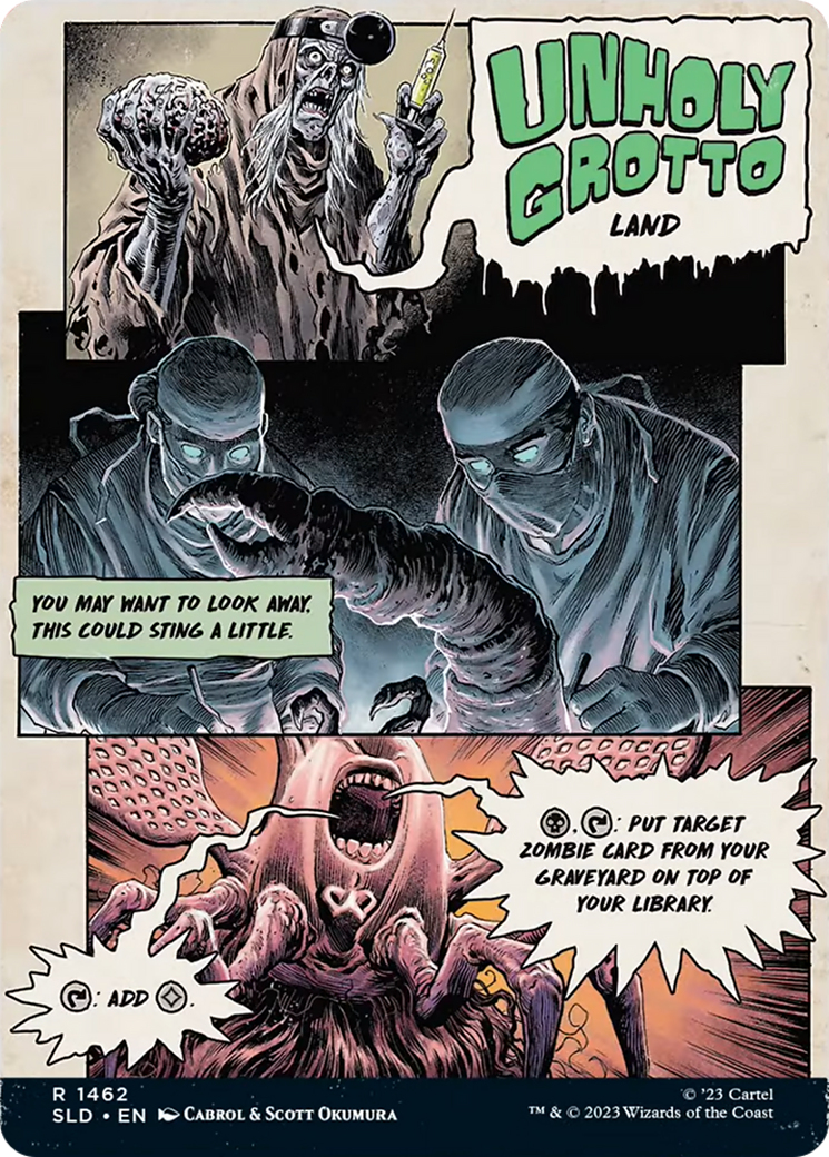 Unholy Grotto (SLD-1462) - Secret Lair Drop: (Full Art) (Borderless)-2
