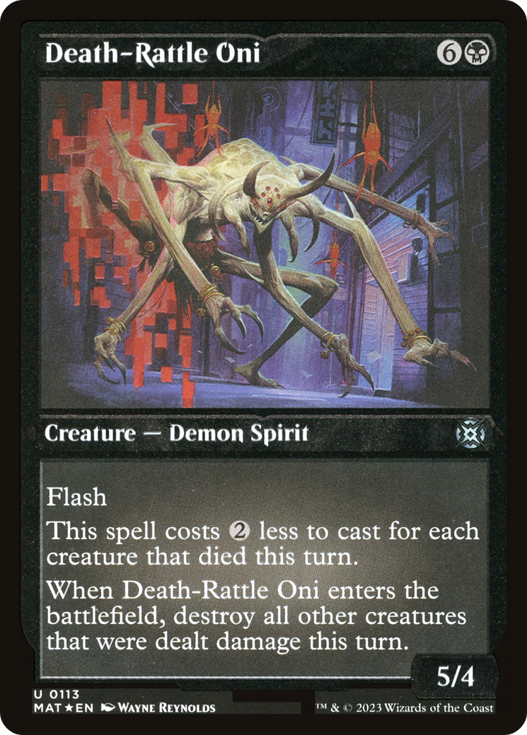 Death-Rattle Oni (MAT-113) - March of the Machine: The Aftermath Etched Foil-1