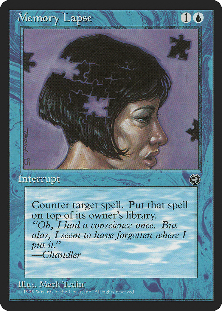 Memory Lapse (Chandler Flavor Text) [Homelands]-1