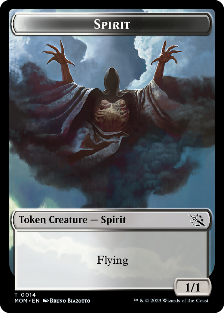 Treasure (20) // Spirit (14) Double-Sided Token [March of the Machine Tokens]-2
