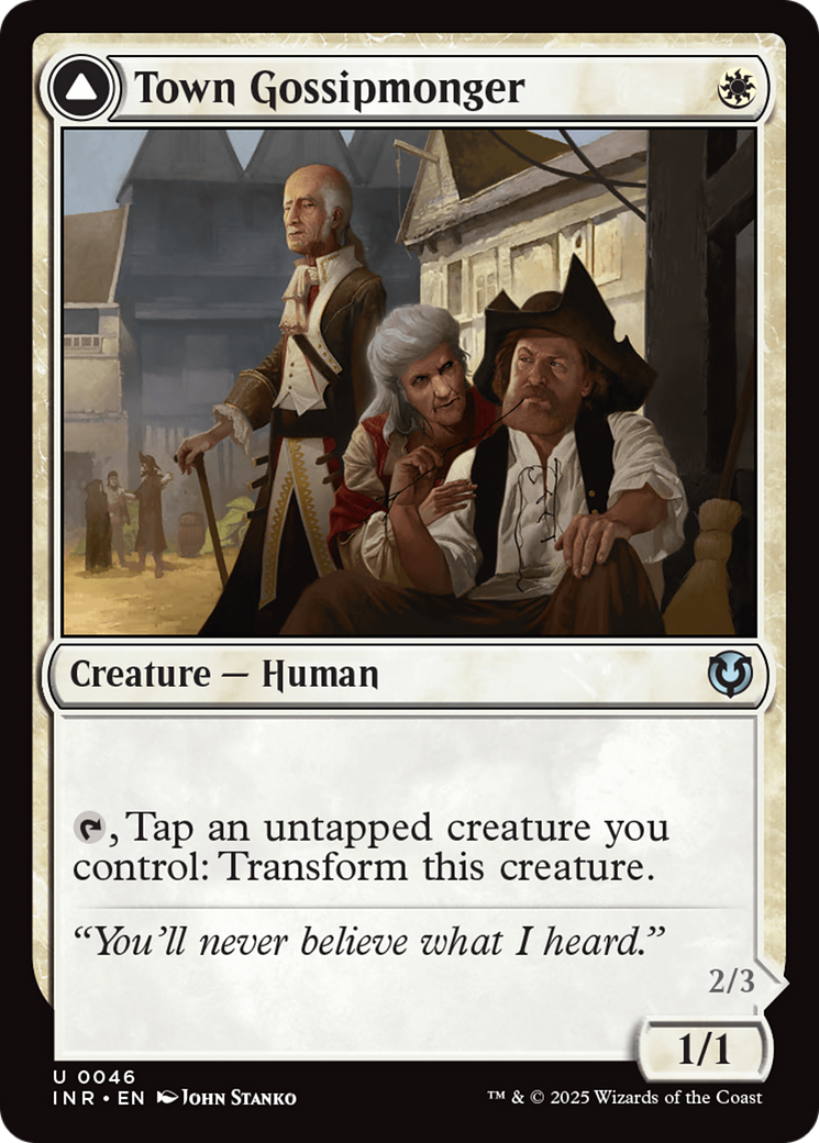 Town Gossipmonger // Incited Rabble [Innistrad Remastered]-1