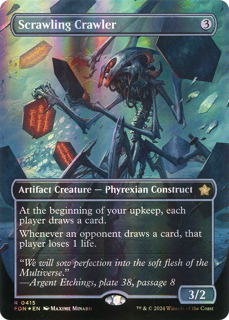 Scrawling Crawler (Borderless) (Mana Foil) [Foundations]-1