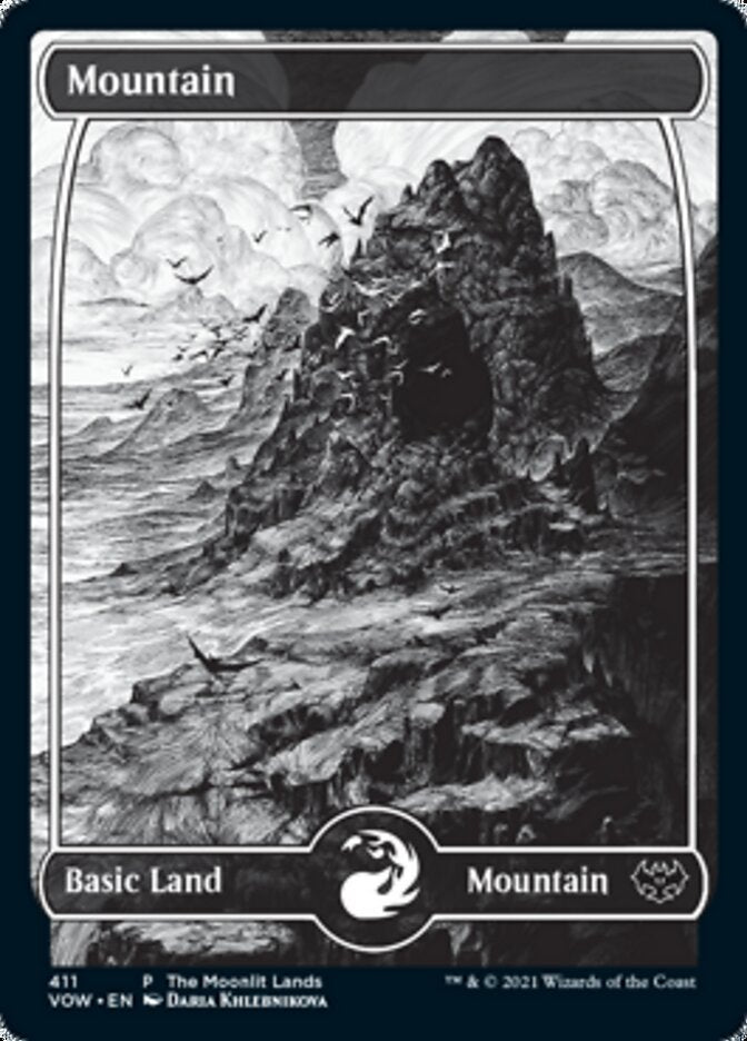 Mountain (The Moonlit Lands) (Foil Etched) [Innistrad: Crimson Vow Promos]-1
