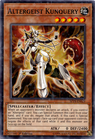 Altergeist Kunquery [SP18-EN029] Starfoil Rare