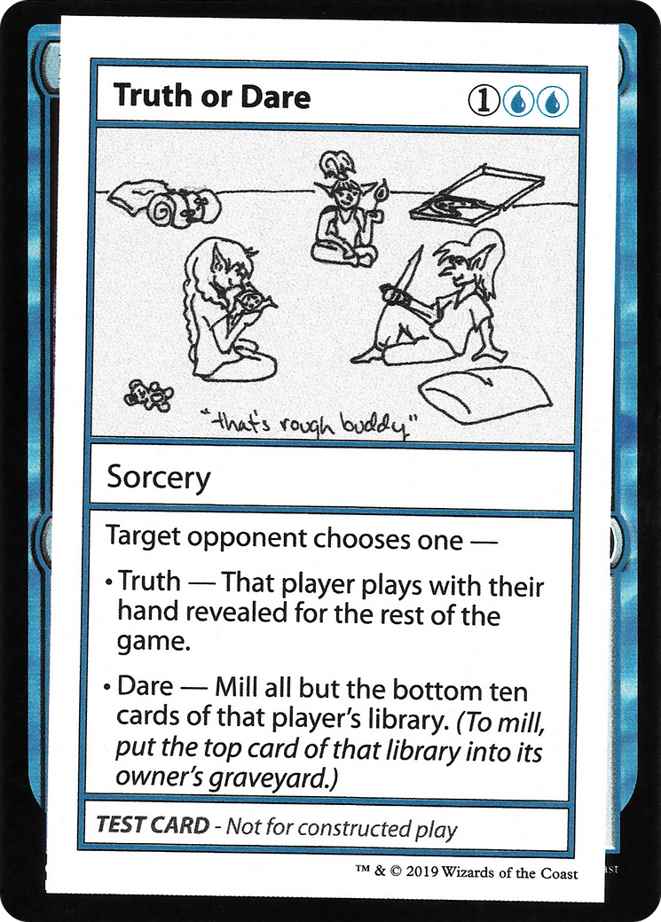 Truth or Dare (No PW Symbol) (CMB1-) - Mystery Booster Playtest Cards 2021-1