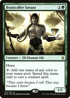 Beastcaller Savant [Battle for Zendikar Prerelease Promos]-1