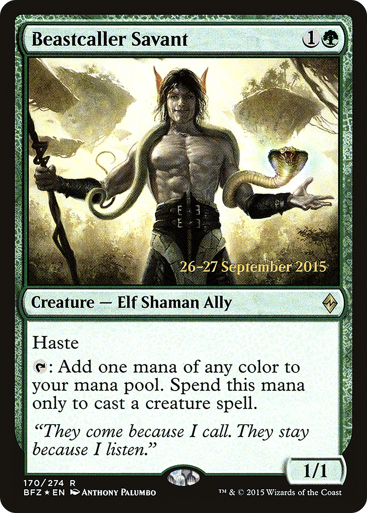 Beastcaller Savant [Battle for Zendikar Prerelease Promos]-1
