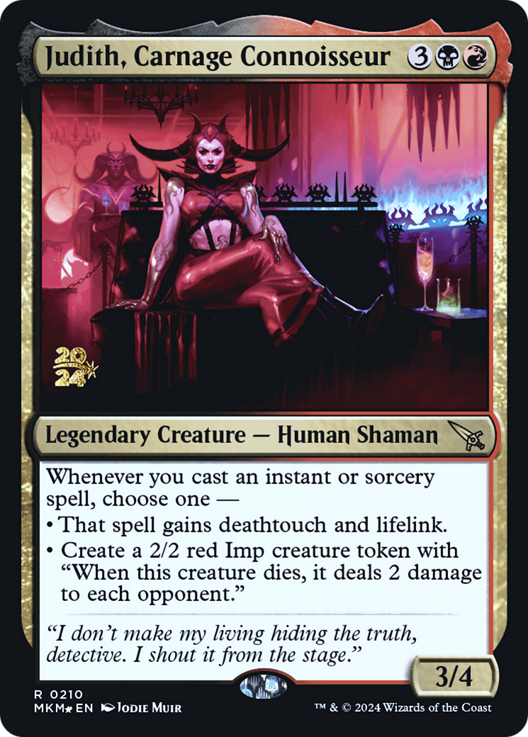 Judith, Carnage Connoisseur [Murders at Karlov Manor Prerelease Promos]-1