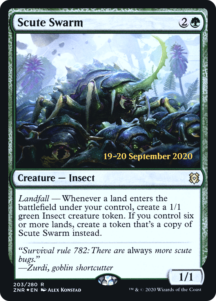 Scute Swarm [Zendikar Rising Prerelease Promos]-1