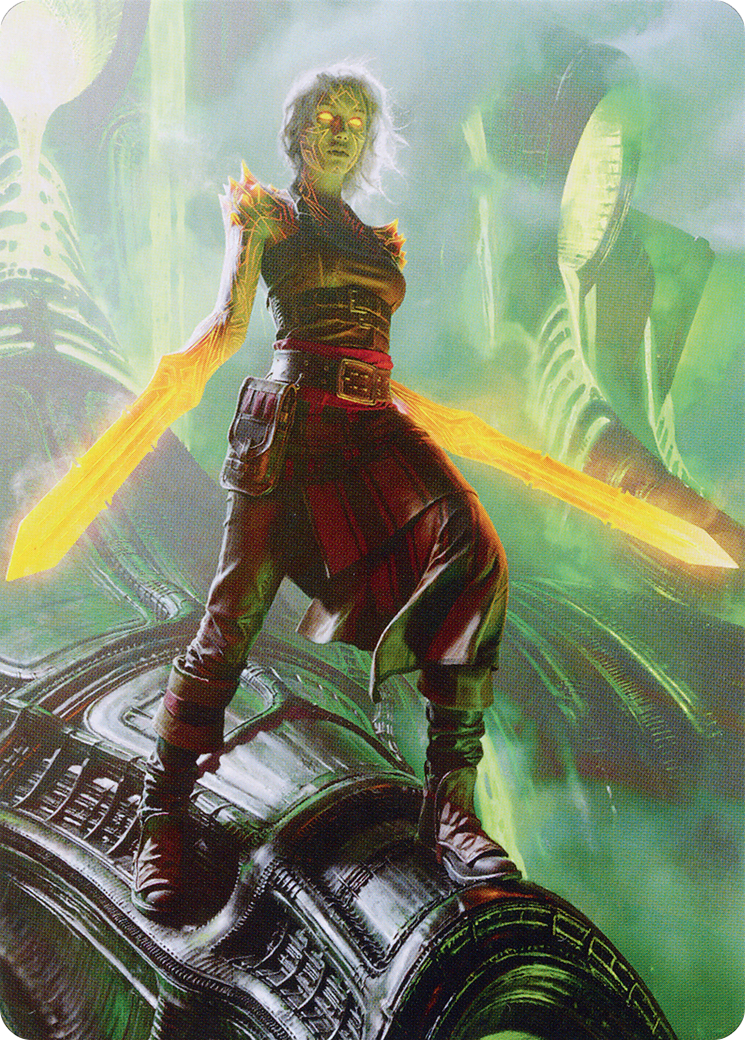 Nahiri, the Unforgiving // Nahiri, the Unforgiving (AONE-051) - Phyrexia: All Will Be One Art Series (Borderless)-3