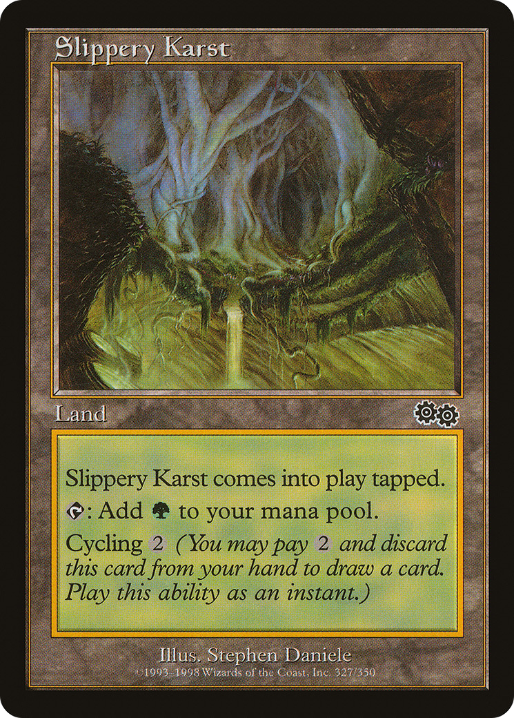 Slippery Karst [Urza's Saga]-1