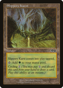 Slippery Karst [Urza's Saga]-1