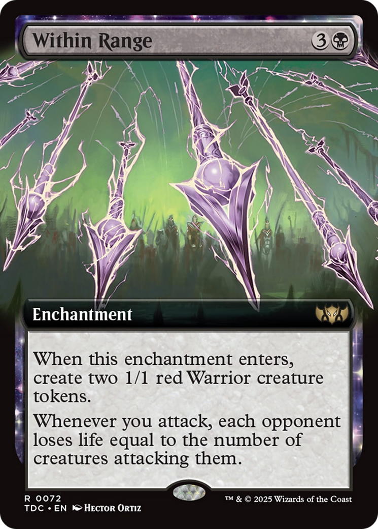 Within Range (Extended Art) (TDC-072) - Commander: Tarkir: Dragonstorm: (enchantment, Extended Art)-1