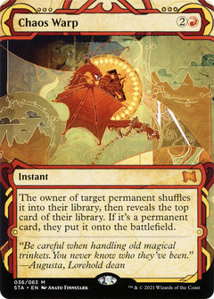 Chaos Warp (STA-036) - Strixhaven Mystical Archive: (Showcase) (Borderless) Etched Foil-1