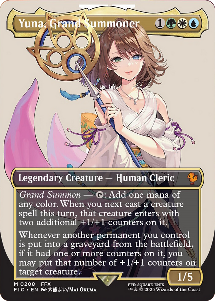 Yuna, Grand Summoner (Borderless) [FINAL FANTASY Commander]-1