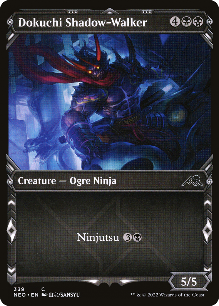 Dokuchi Shadow-Walker (Showcase Ninja) [Kamigawa: Neon Dynasty]-1
