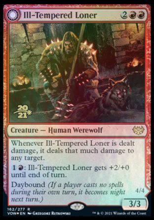 Ill-Tempered Loner // Howlpack Avenger [Innistrad: Crimson Vow Prerelease Promos]-1