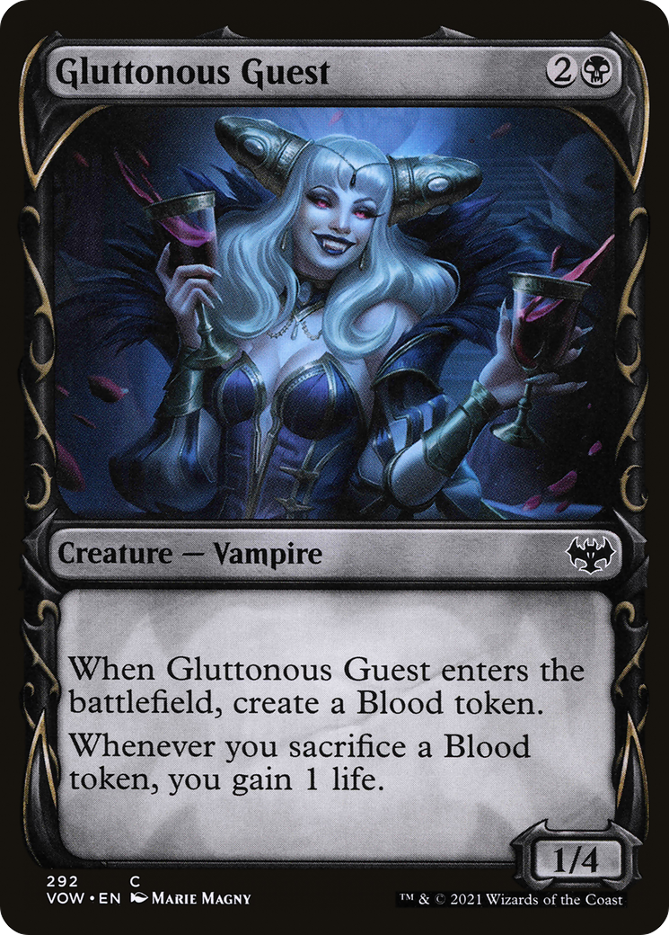 Gluttonous Guest (Showcase Fang Frame) [Innistrad: Crimson Vow]-1