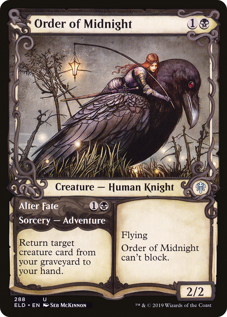 Order of Midnight // Alter Fate (Showcase) [Throne of Eldraine]-1