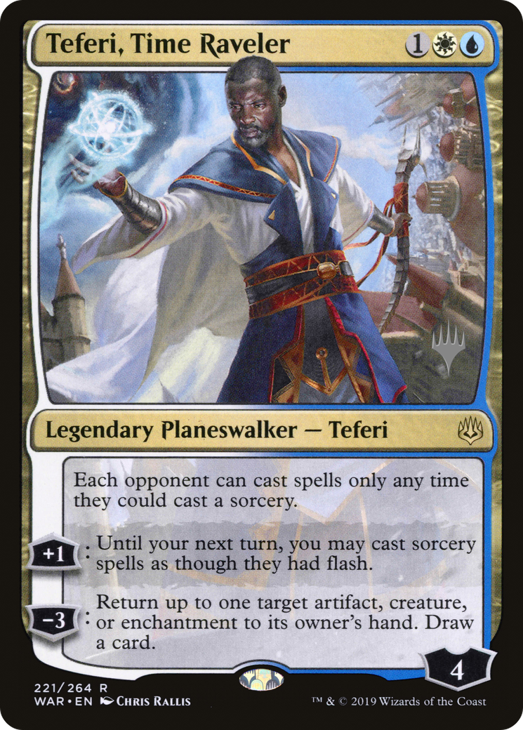 Teferi, Time Raveler (Promo Pack) [War of the Spark Promos]-1