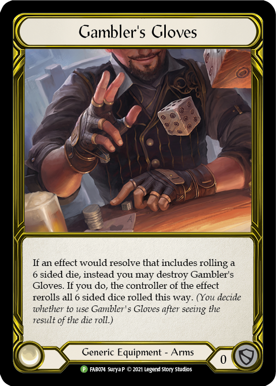 Gambler's Gloves (Golden) [FAB074] (Promo)  Cold Foil-1