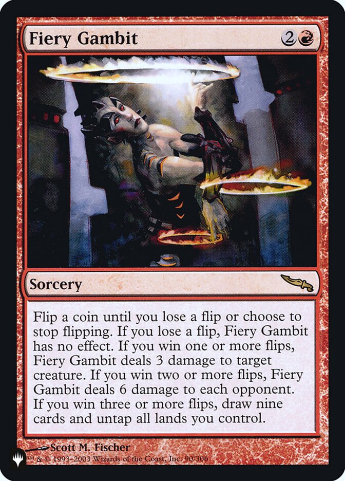 Fiery Gambit [Secret Lair: Heads I Win, Tails You Lose]-1