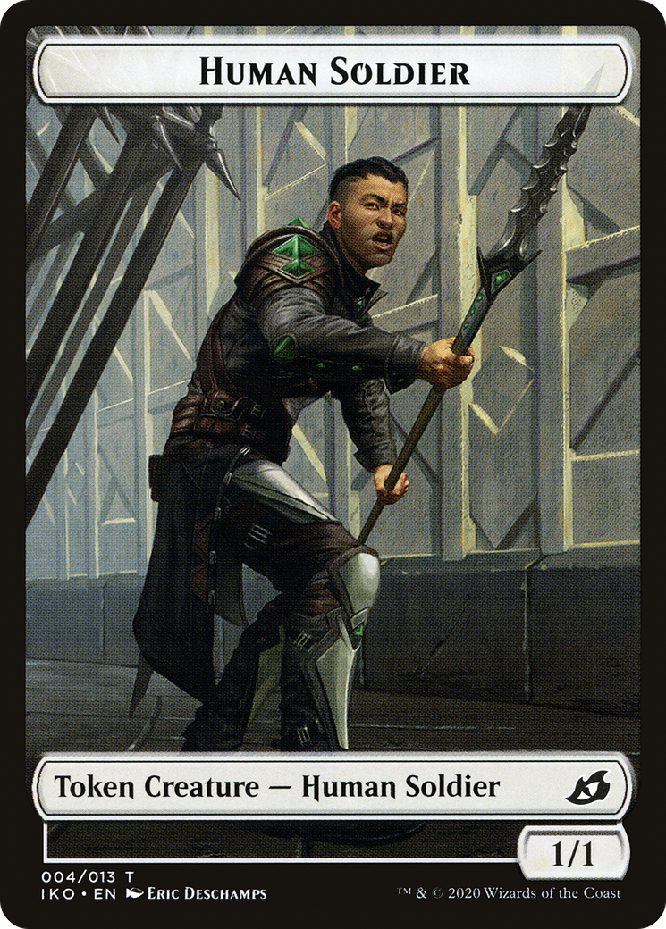 Human Soldier Token (004) (IKO-004) - Ikoria: Lair of Behemoths Tokens Foil-1
